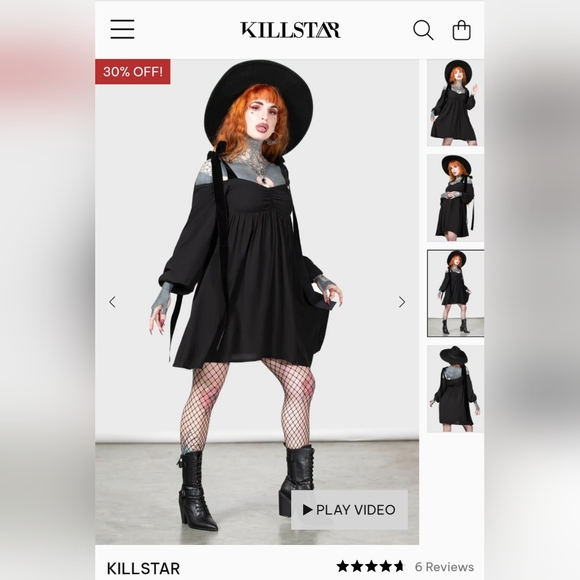 Killstar Shadow Queen Duster Black main image 0